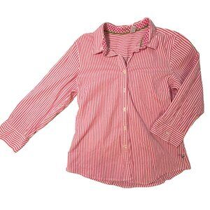 IZOD Red & White Stripped Button Down Shirt